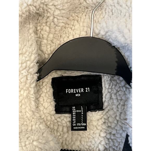 Forever 21 Insulated Denim Jacket Mens L - Picture 2 of 3
